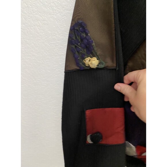 Max & Mabel Art to Wear Patchwork Blazer Size 0 - Picture 7 of 13